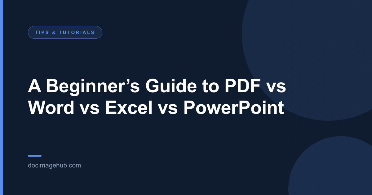 A Beginner’s Guide to PDF vs Word vs Excel vs PowerPoint