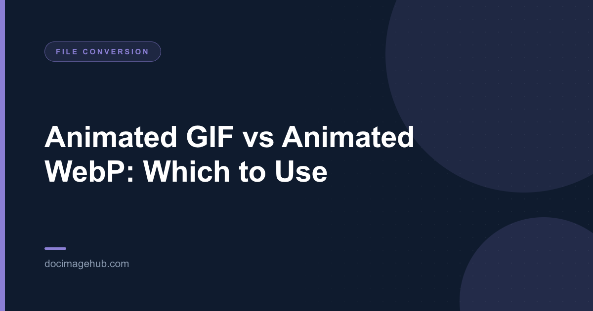 Animated GIF vs Animated WebP: Which to Use