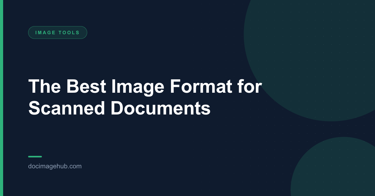 The Best Image Format for Scanned Documents