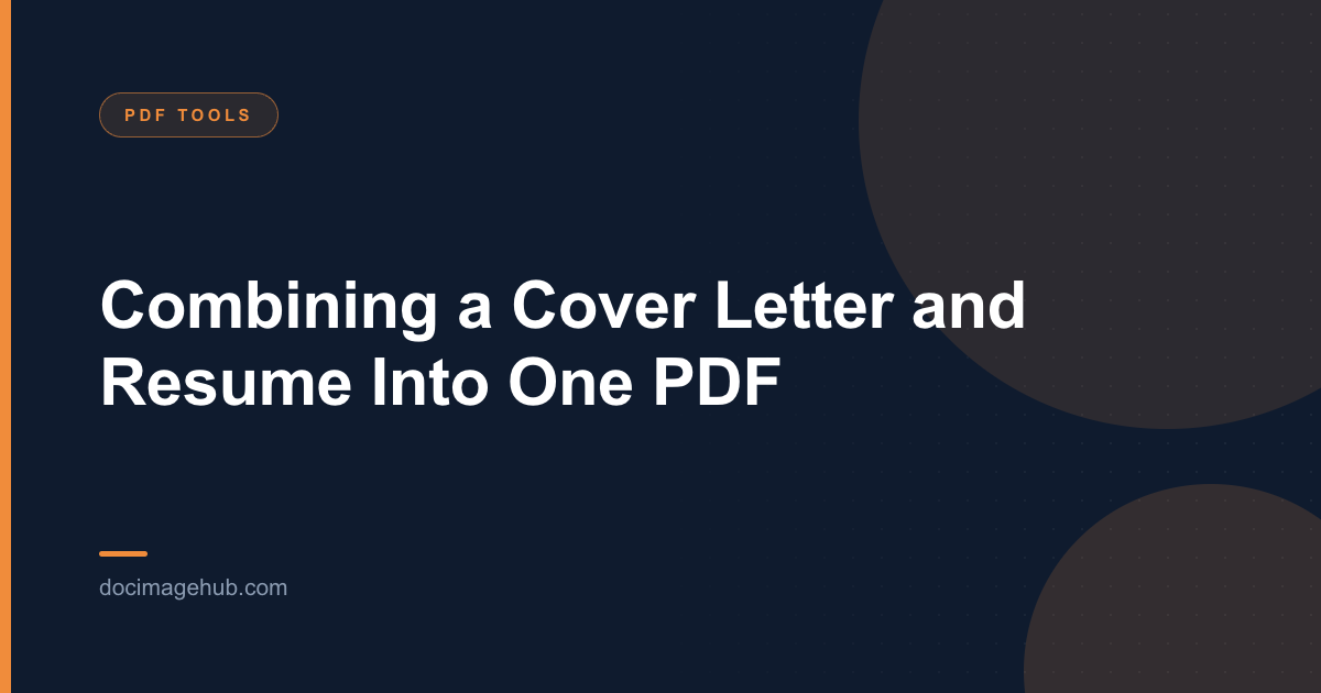 Combining a Cover Letter and Resume Into One PDF