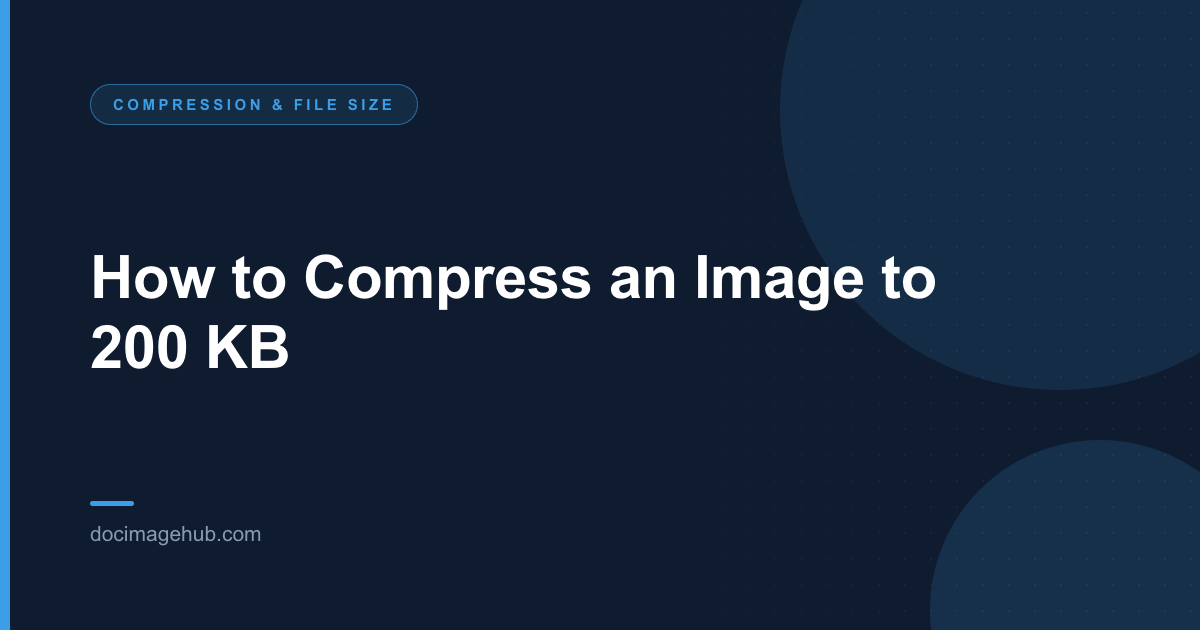 How to Compress an Image to 200 KB