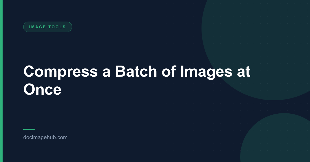 Compress a Batch of Images at Once