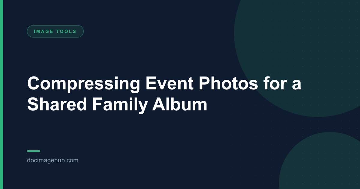 Compressing Event Photos for a Shared Family Album