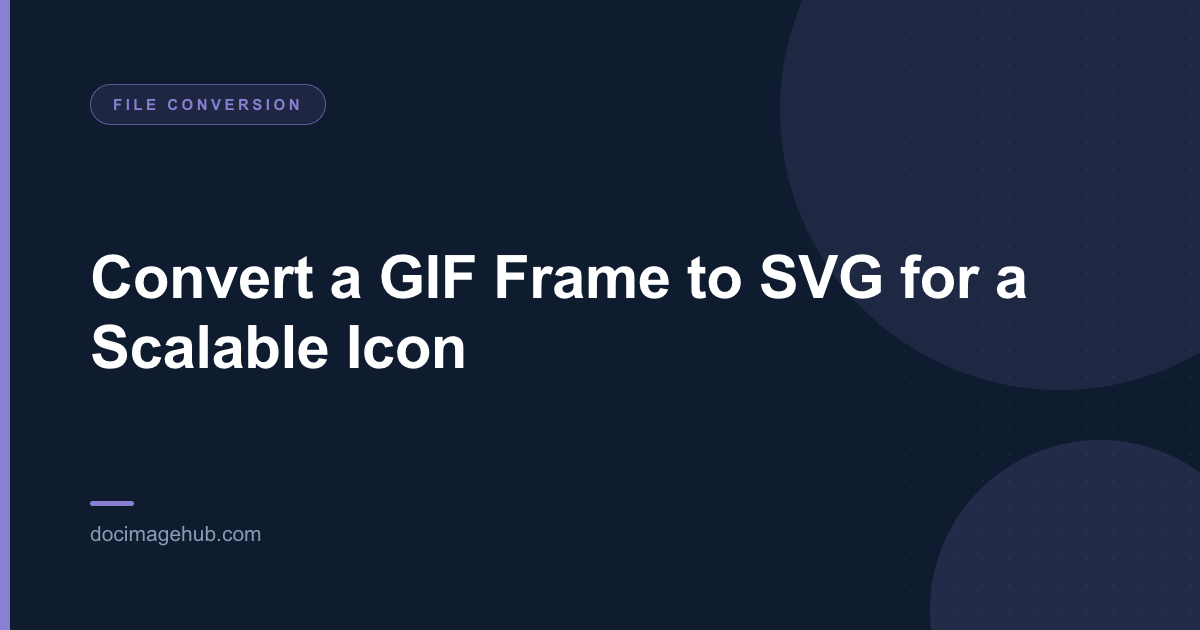 Convert a GIF Frame to SVG for a Scalable Icon