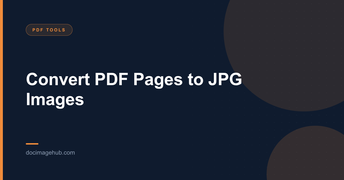 Convert PDF Pages to JPG Images