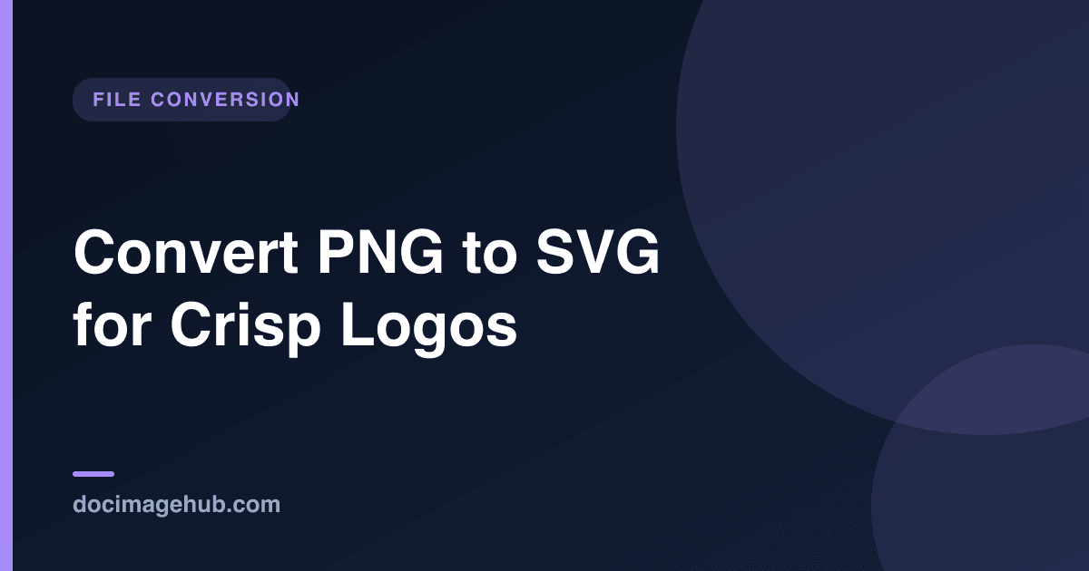 Convert PNG to SVG for Crisp Logos