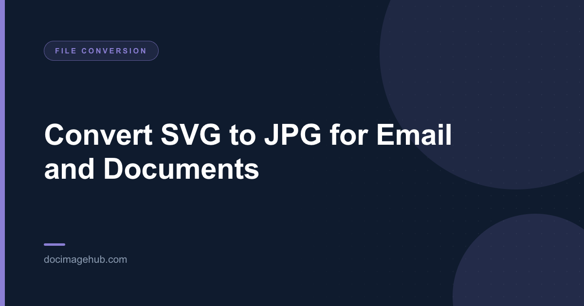 Convert SVG to JPG for Email and Documents
