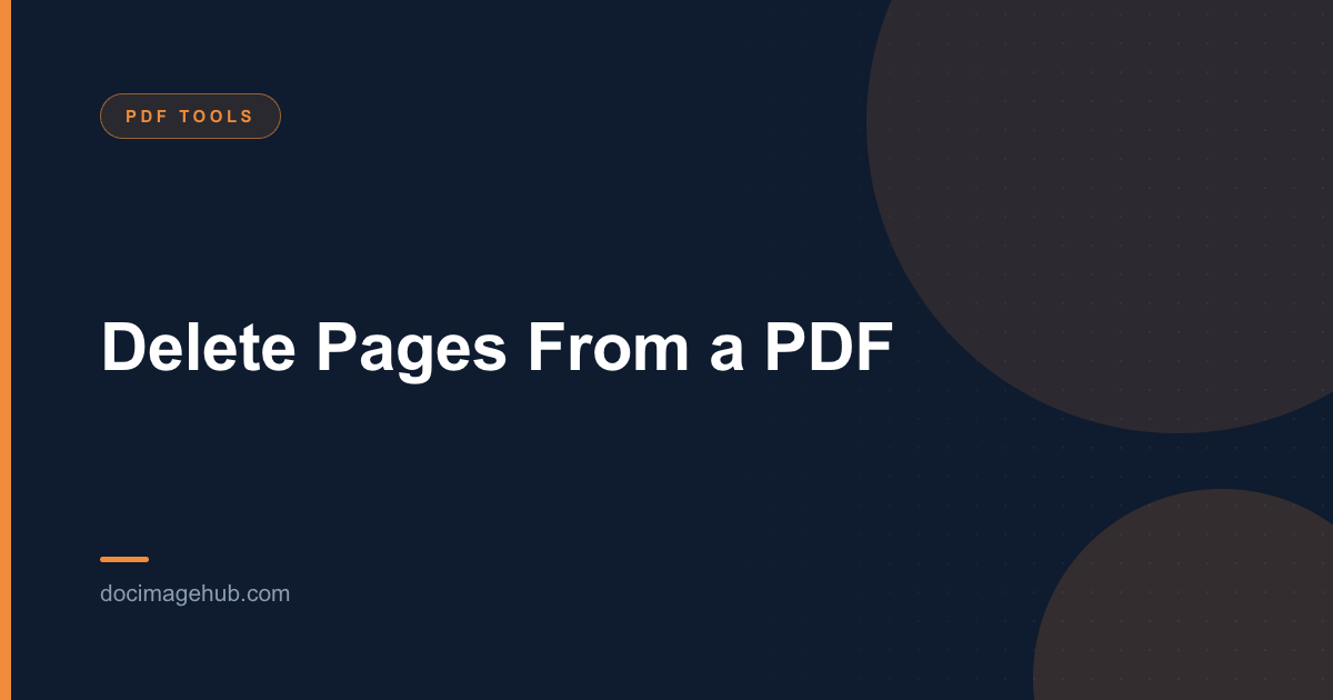 Delete Pages From a PDF