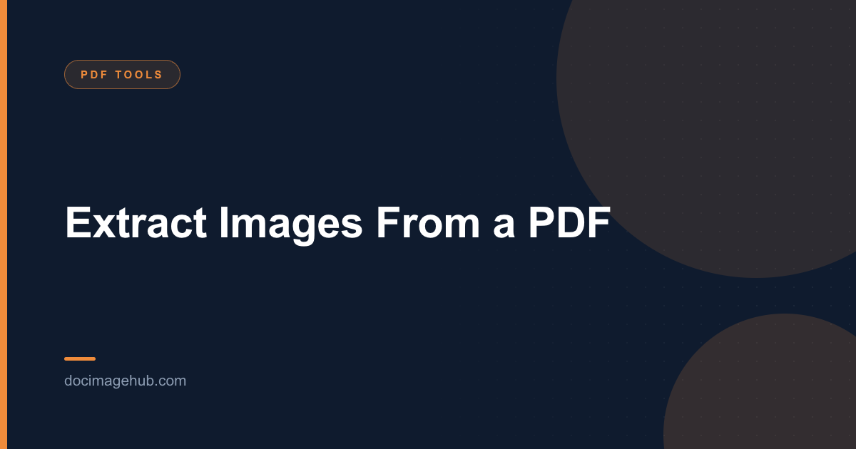 Extract Images From a PDF