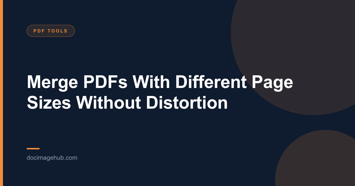 Merge PDFs With Different Page Sizes Without Distortion