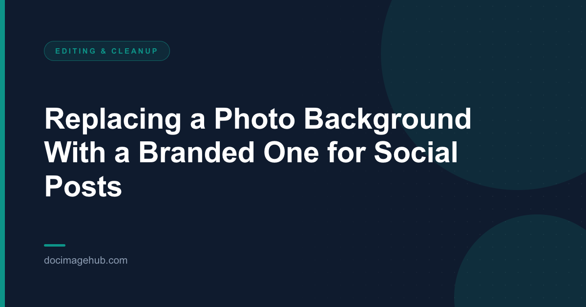 Replacing a Photo Background With a Branded One for Social Posts