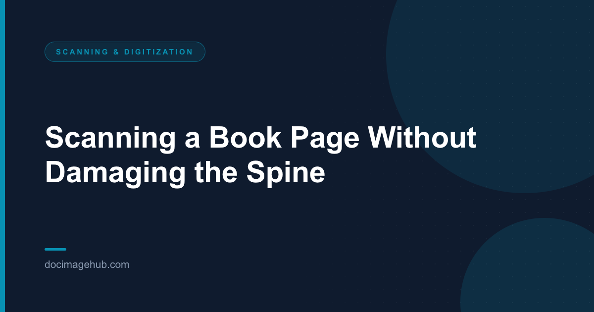 Scanning a Book Page Without Damaging the Spine