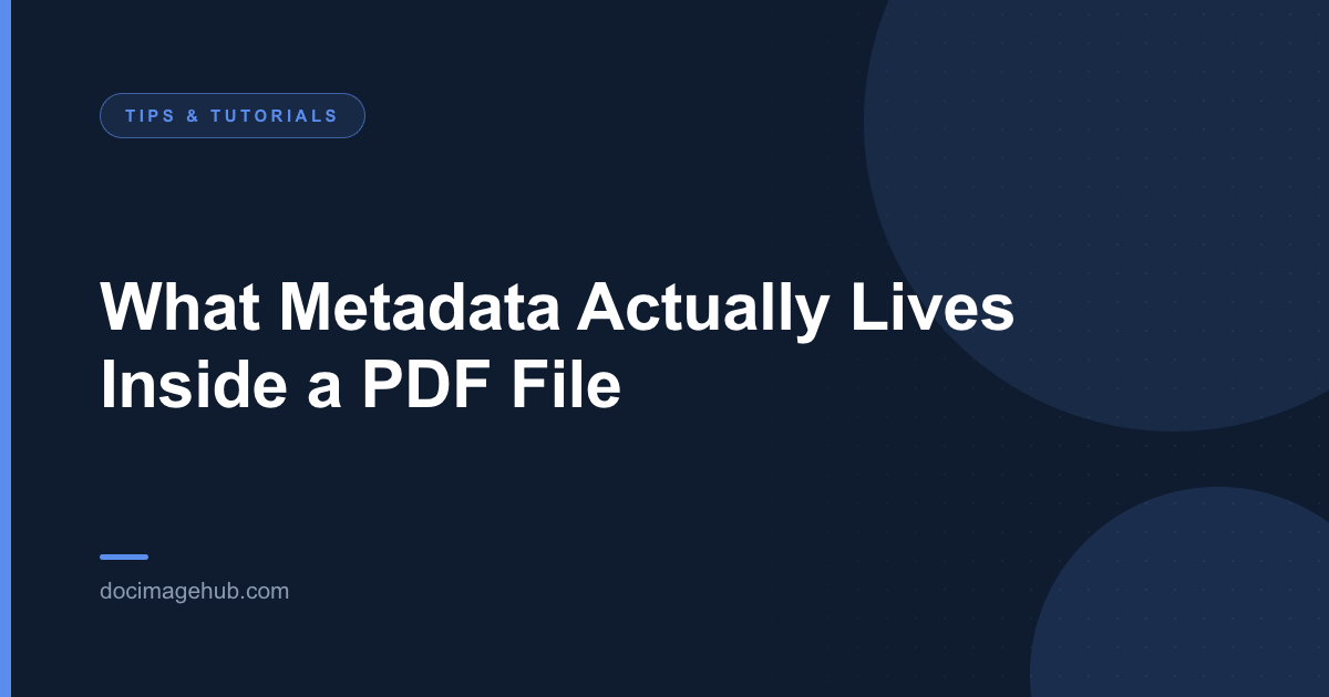 What Metadata Actually Lives Inside a PDF File